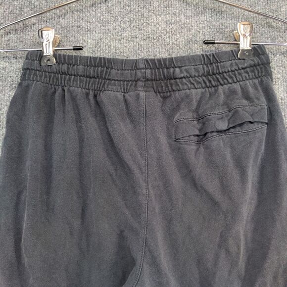 Nike Boys Sweat Shorts Black Size L Cotton Slash Pockets Embroidered Swoosh - Picture 8 of 12